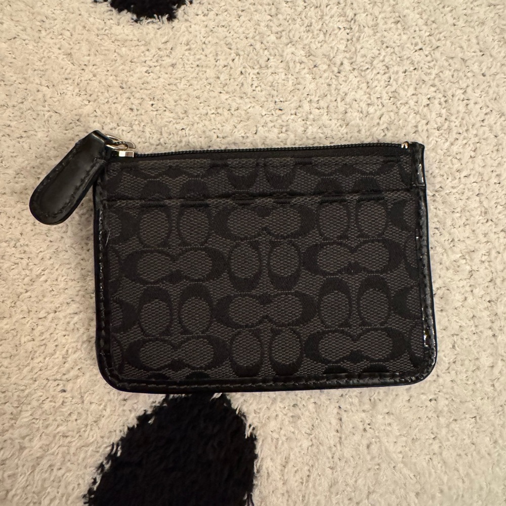 Coach Black Signature Card Holder